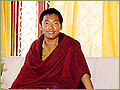 Rinpoche at the place where he was first recognized by the 16th Karmapa
