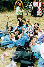 Happy TIA students on a camp
