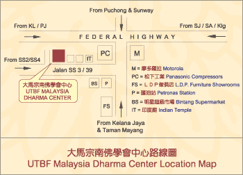 UTBF馬來西亞中心路線圖