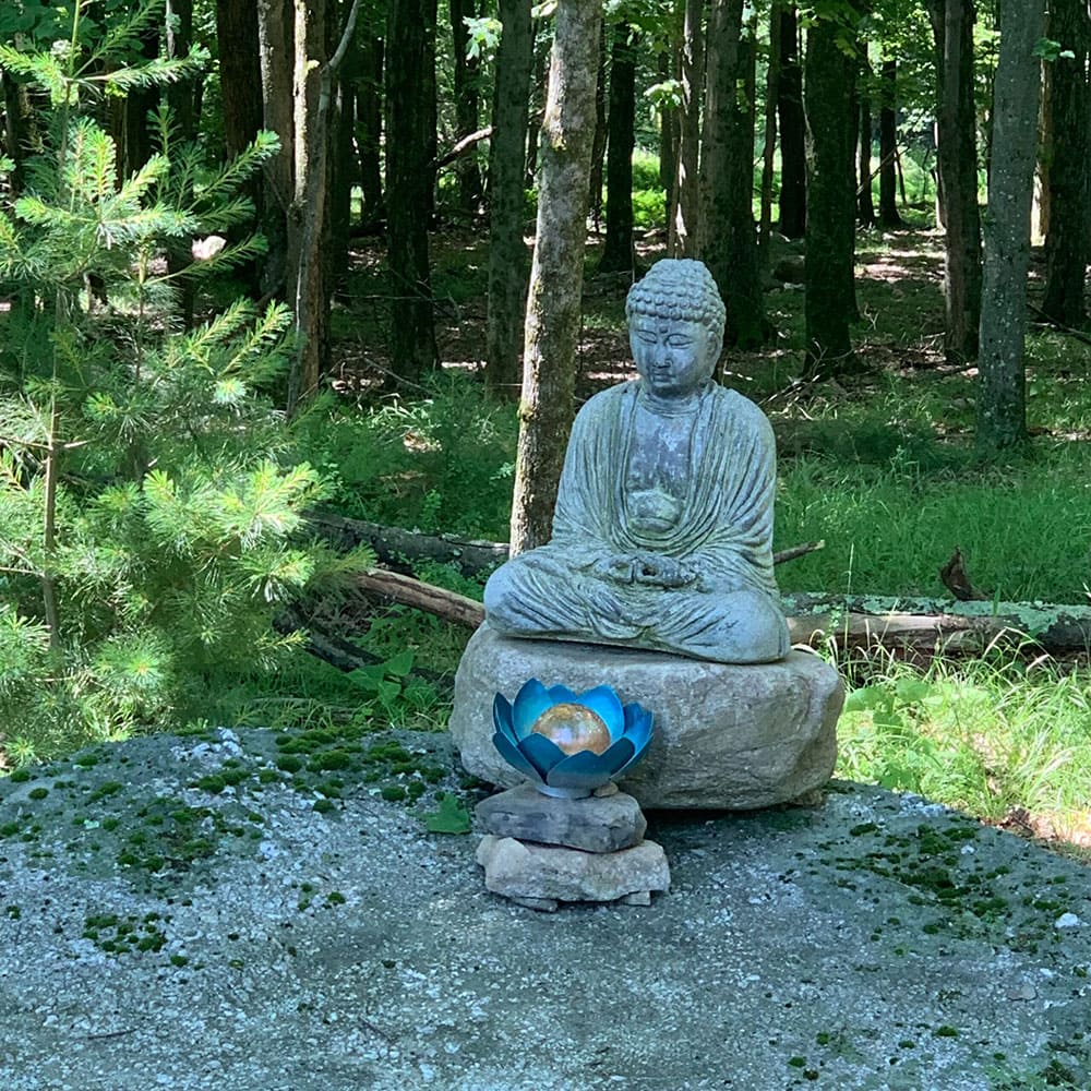 Stone Buddha With Lotus Scaled